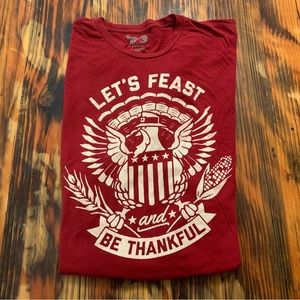 Thanksgiving Patriot shirt. Red/White. Size XL